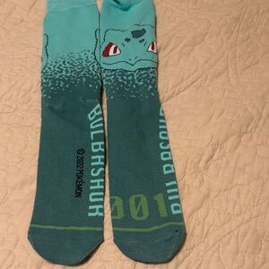 Pokemon Bulbasaur Socks - Teal and Green